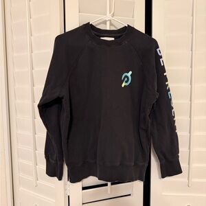 Spiritual Gangster Black Crewneck with Peloton logo